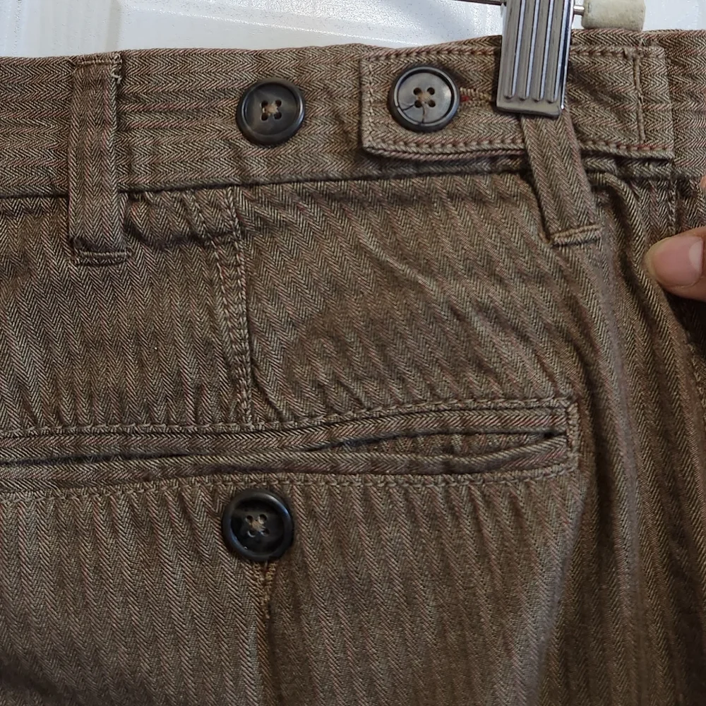 Old navy brown cotton pants men's size 36x34